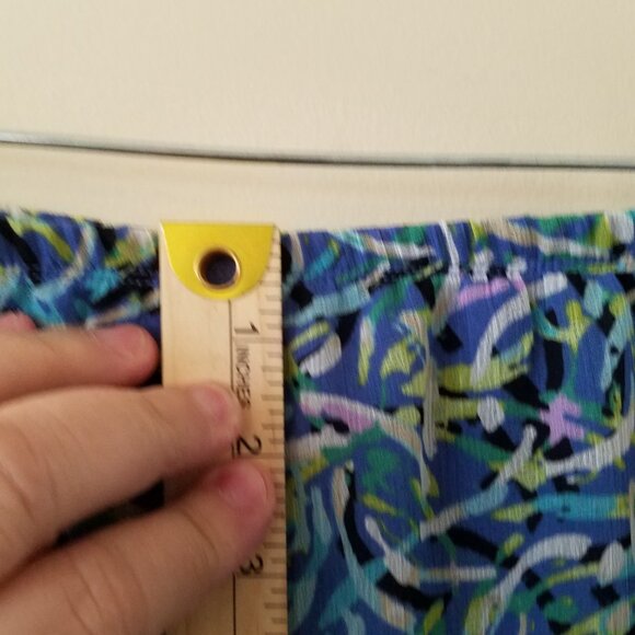 R Q T Abstract Floral Long Skirt Elastic Waistband Size 18 Plus Size - Picture 9 of 11